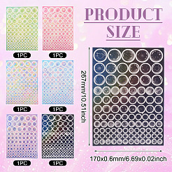 6 Sheets 6 Colors Waterproof PVC Self Adhesive Stickers&nbsp;DIY-TA0013-95
