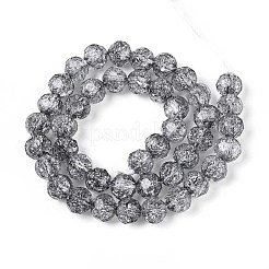 Transparent Crackle Glass Beads Strands&nbsp;X-GLAA-N053-8mm-02