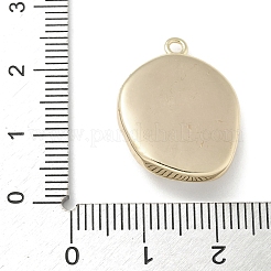 Brass Micro Pave Clear Cubic Zirconia Pendants&nbsp;KK-M308-07G-02