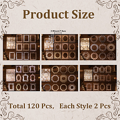 6 Sets 6 Style Frame Scrapbook Paper Sets&nbsp;SCRA-CP0001-03