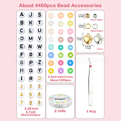 DIY Flat Round Handmade Polymer Clay Beads Bracelets Making Kits&nbsp;DIY-YW0011-07A