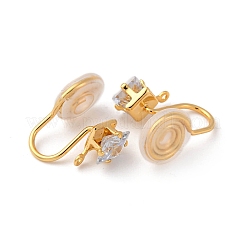Brass Micro Pave Cubic Zirconia Ear Cuff Findings&nbsp;KK-F898-15E-G