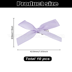 10Pcs Bowknot Polyester Alligator Hair Clips&nbsp;AJEW-LP0008-08E
