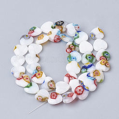 Handmade Millefiori Lampwork Beads Strands&nbsp;X-LAMP-T005-26
