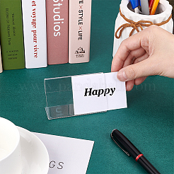L-Shaped Transparent Acrylic Slant Back Sign Holder&nbsp;ODIS-WH0002-35