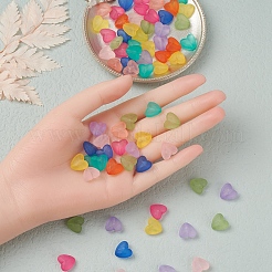 100Pcs 10 Colors Transparent Acrylic Beads&nbsp;FACR-YW0001-02