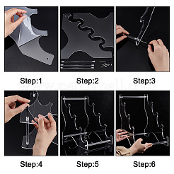 4-Tier Acrylic Sword Katana Holder Stands&nbsp;ODIS-WH0017-108