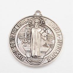Tibetan Style Alloy Big Pendants&nbsp;TIBEP-A17171-AS-LF