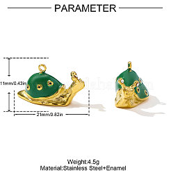 304 Stainless Steel Enamel Pendants&nbsp;STAS-OY003-76G