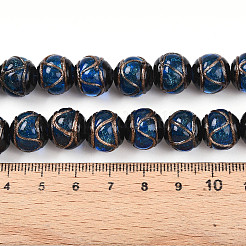Handmade Gold Sand Lampwork Beads&nbsp;LAMP-N026-01D