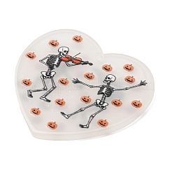 Halloween Luminous Printed Transparent Acrylic Pendants&nbsp;OACR-B055-01B