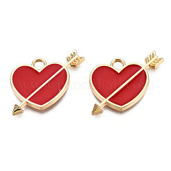 Light Gold Plated Alloy Pendants&nbsp;X-ENAM-T009-35A