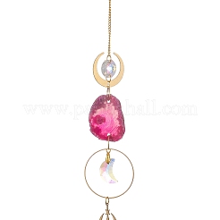 Brass & Crystal Suncatchers&nbsp;HJEW-G018-04C-G