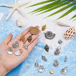 96Pcs 12 Style Tibetan Style Pendants&nbsp;FIND-DC0004-08
