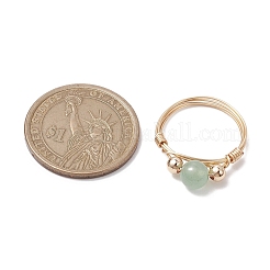 Round Natural & Synthetic Gemstone Finger Rings&nbsp;RJEW-JR00699