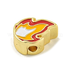 Rack Plating Brass Enamel Beads&nbsp;KK-U029-22G-07