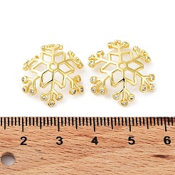 Brass Micro Pave Cubic Zirconia Bead Cap&nbsp;KK-C040-01G