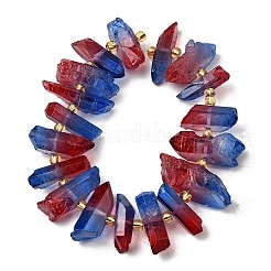 Electroplated Natural Quartz Crystal Beads Strands&nbsp;G-F800-D08
