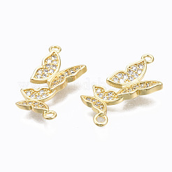 Brass Micro Pave Cubic Zirconia Links Connectors&nbsp;ZIRC-N039-121A-NF