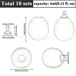 10Pcs Alloy Bead Cap Pendant Bails&nbsp;FIND-SC0010-61