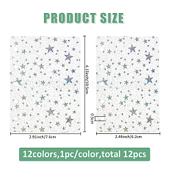 12Pcs 12 Styles PVC Notebook Index Divider Sheets&nbsp;FIND-FH0011-94