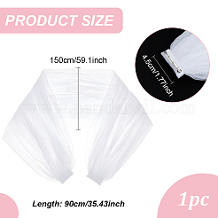 Polyester Bridal Mesh Shawl&nbsp;FIND-WH0160-65A