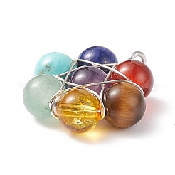 Natural & Synthetic Mixed Stone Pendants&nbsp;PALLOY-TA00003-01