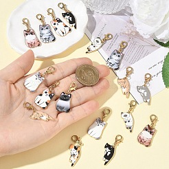20Pcs 10 Styles Alloy Enamel Pendant Decorations&nbsp;HJEW-YW00544