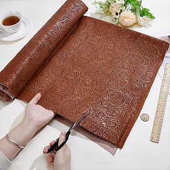 Flower Pattern PVC Leather Fabric&nbsp;DIY-NB0015-59B
