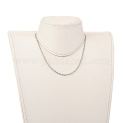 Non-Tarnish 304 Stainless Steel Singapore Chain Necklaces&nbsp;NJEW-JN02930-01