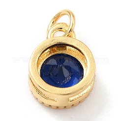 Real 18K Gold Plated Brass Inlaid Cubic Zirconia Charms&nbsp;ZIRC-L100-081G-08