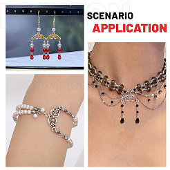 100Pcs 5 Colors Tibetan Style Alloy Chandelier Component Links&nbsp;FIND-CA0009-80