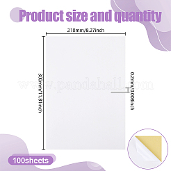 100 Sheets A4 Self-Adhesive Printable Sticker Paper&nbsp;AJEW-GO0002-85