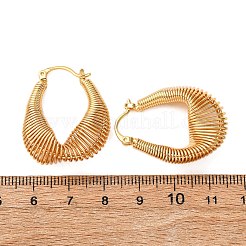 Brass Nuggets Hoop Earrings&nbsp;EJEW-A143-11G