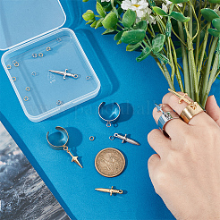 DIY Dagger Charm Ring Making Kit&nbsp;DIY-UN0004-64