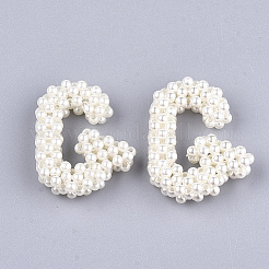 Handmade ABS Plastic Imitation Pearl Woven Beads&nbsp;FIND-T039-18-G