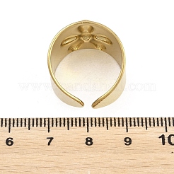 304 Stainless Steel Wide Band Cuff Open Rings for Women&nbsp;RJEW-A102-08G