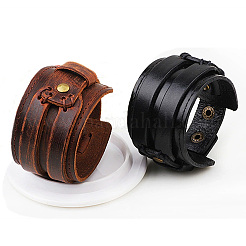 1Pc Cowhide Cord Wide Cord Bracelets&nbsp;BJEW-CL0001-07B