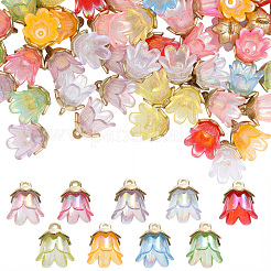 72Pcs 9 Colors Acrylic Pendants&nbsp;OACR-SC0002-38B