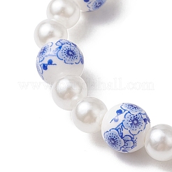 ABS Plastic Imitation Pearl Round Beads Stretch Bracelets for Women&nbsp;BJEW-JB11606-01