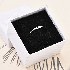 Rhodium Plated 925 Sterling Silver Adjustable Rings&nbsp;RJEW-S397-01P-10
