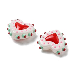 Baking Paint Glass Bumpy Beads Heart&nbsp;LAMP-V001-07D