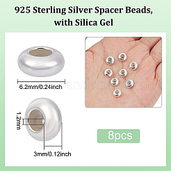 8Pcs 925 Sterling Silver Spacer Beads&nbsp;STER-BC0001-61B