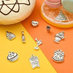 100Pcs 10 Styles Tibetan Style Alloy Pendants&nbsp;TIBEP-CJ0002-55