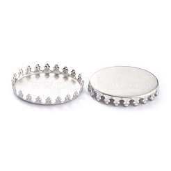 Non-Tarnish 304 Stainless Steel Cabochon Settings&nbsp;STAS-Y001-07B-P