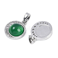 Natural Green Onyx Agate(Dyed & Heated) Pendants&nbsp;KK-U043-53P-02