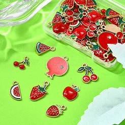 40Pcs 8 Styles Alloy Enamel Pendants&nbsp;ENAM-FP0002-81