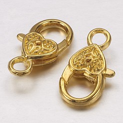 Tibetan Style Heart Lobster Claw Clasps&nbsp;K08Y0012