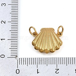 304 Stainless Steel Shell Shaped Connector Charms&nbsp;STAS-P407-03A-G
