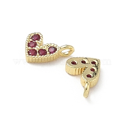 Brass Micro Pave Cubic Zirconia Charms&nbsp;RB-I078-66G-NR-1